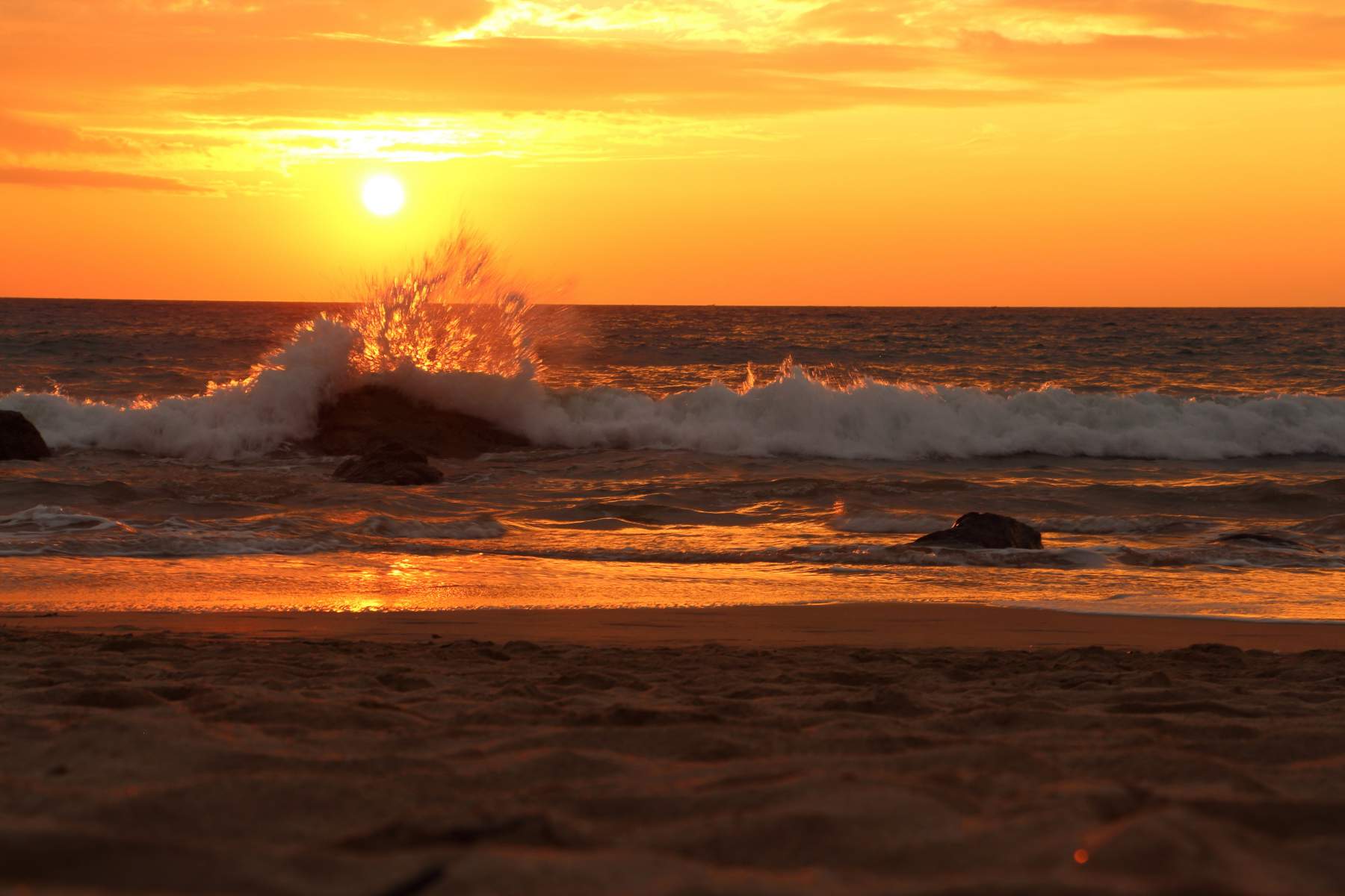 Couché de soleil sur la plage