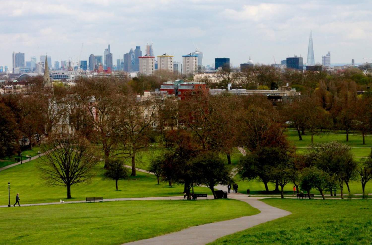 Vue sur Londres de la Primerose Hill (parlement)