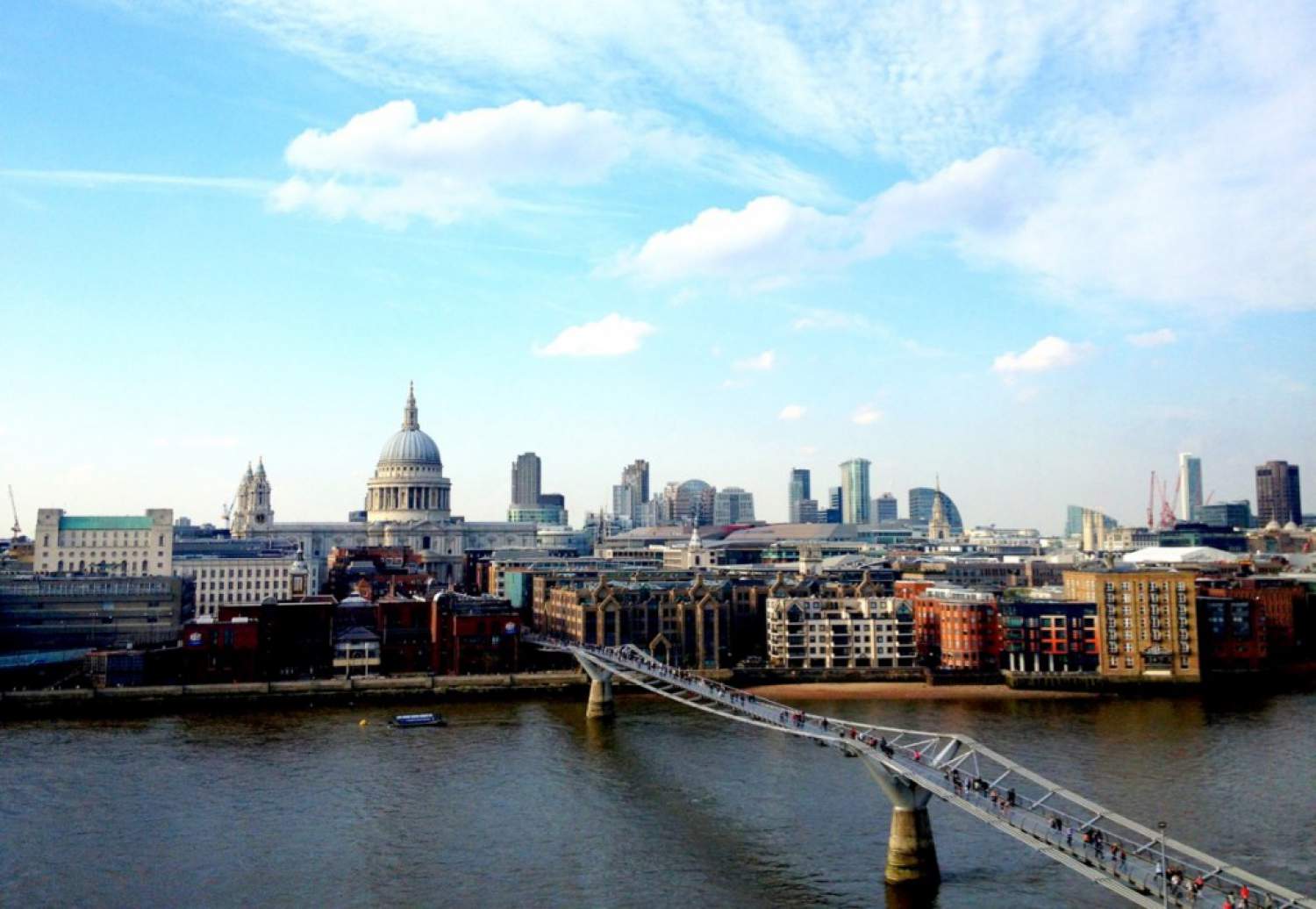 Vue sur Londres de la galerie d'art Tate Modern