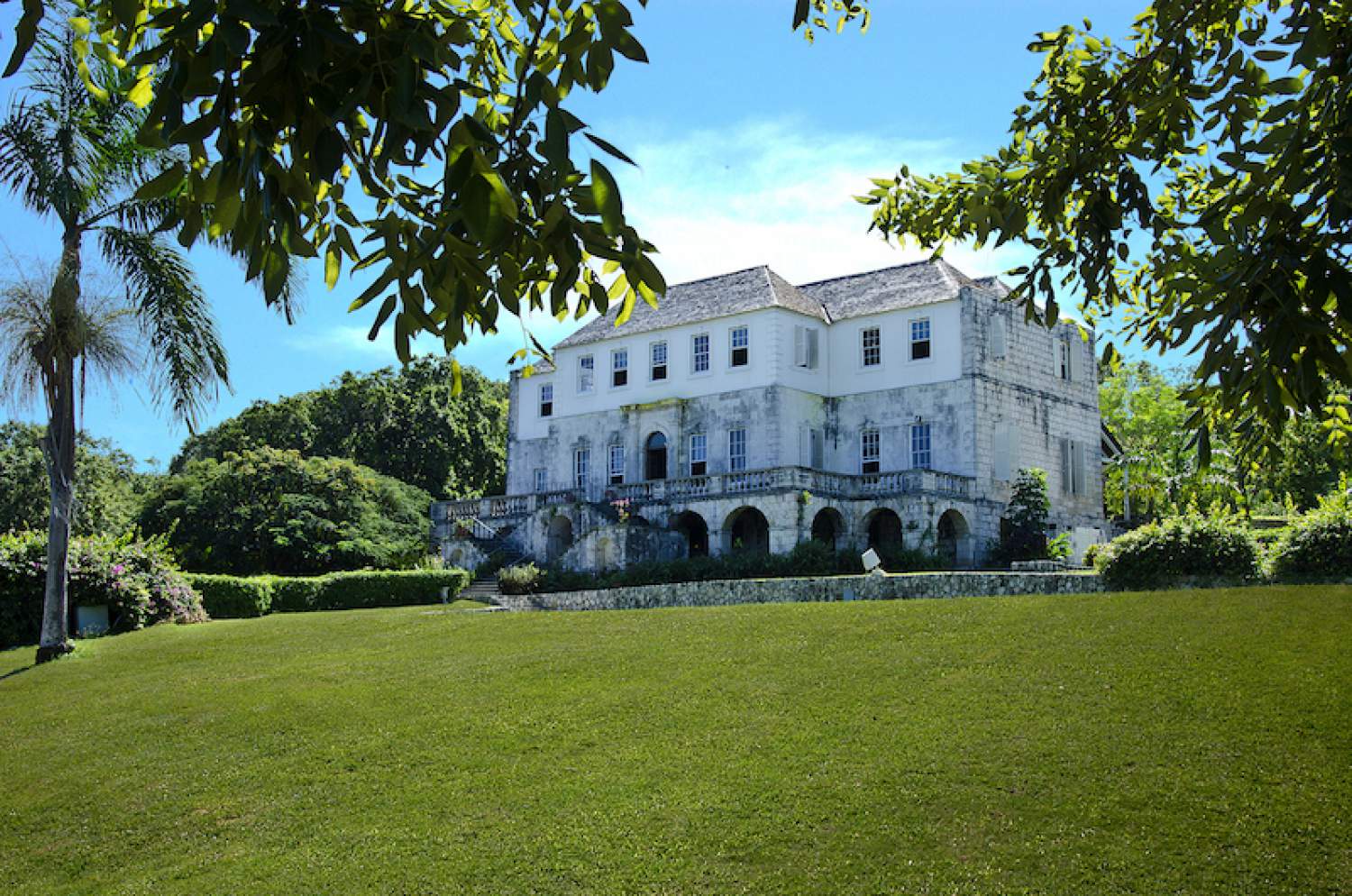 Cour arrière du Rose Hall Great House Estate en Jamaïque
