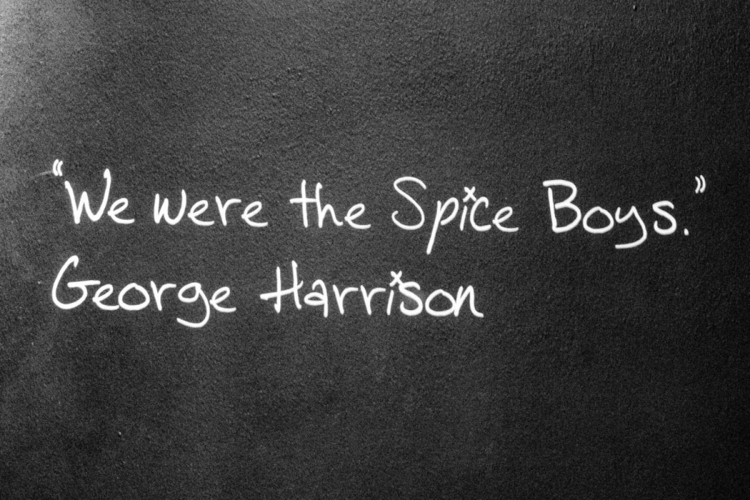 Citation de George Harrison au musée Beatles Story