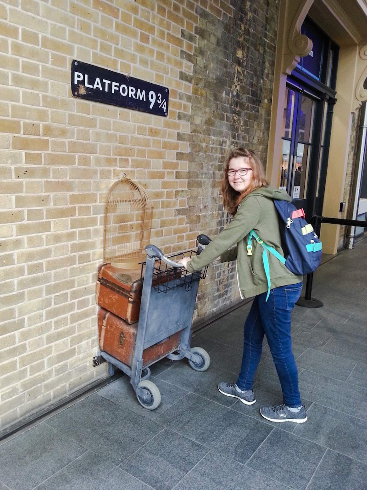 La plate-forme 9¾ à la station King's Cross, Londres