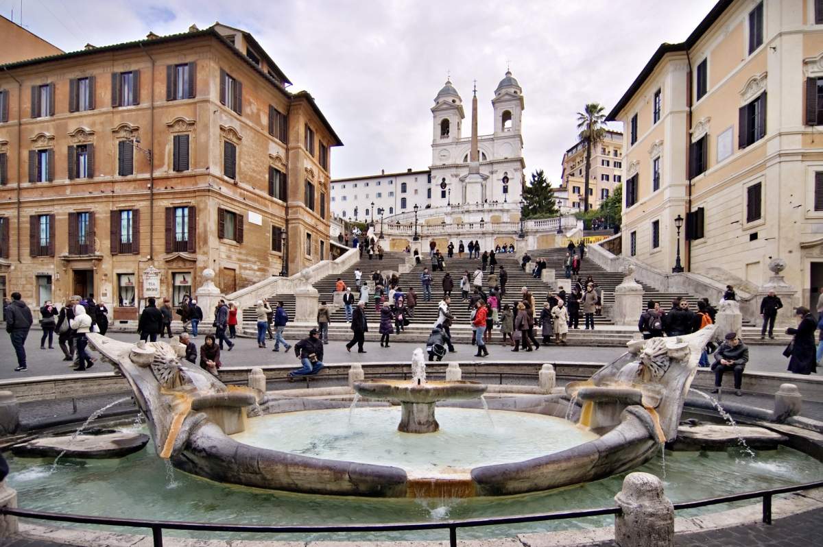 Les Marches Espagnoles à Rome en Italie