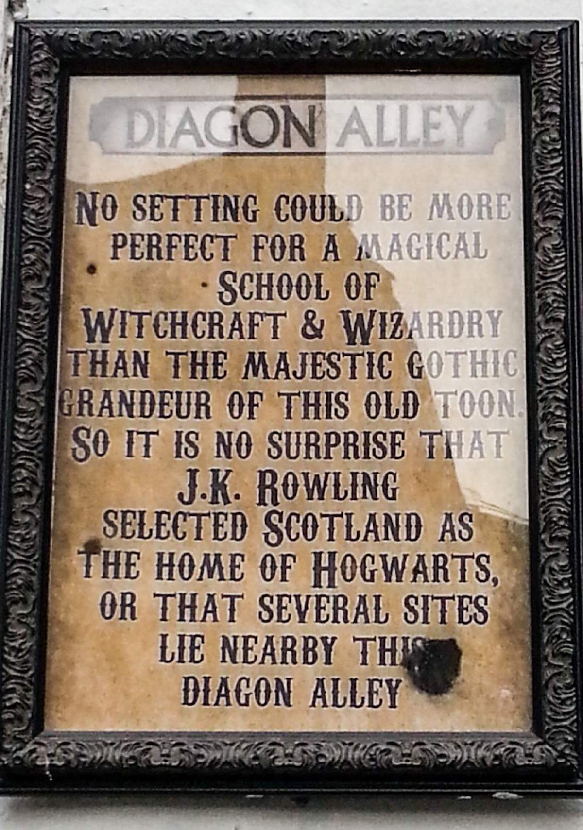 Chemin de traverse, studios Warner Bros, Edimbourg