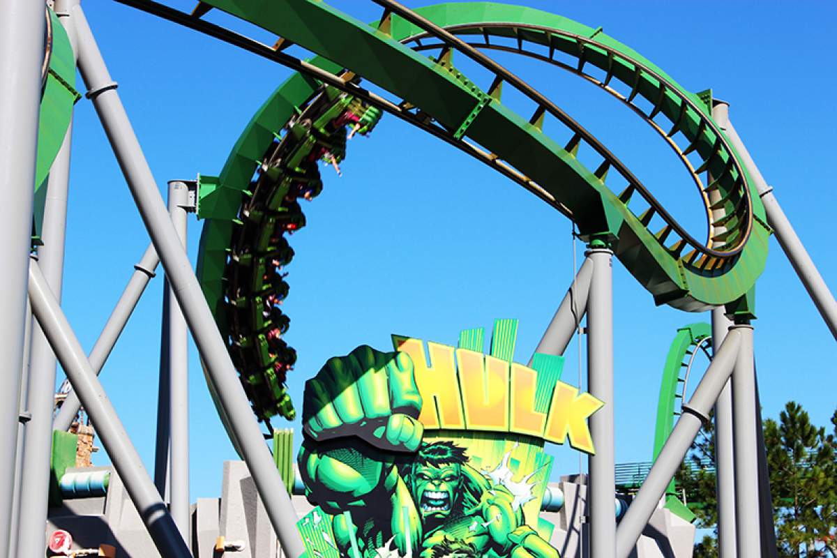 Le manège Hulk à Universal Studios, Orlando, Floride