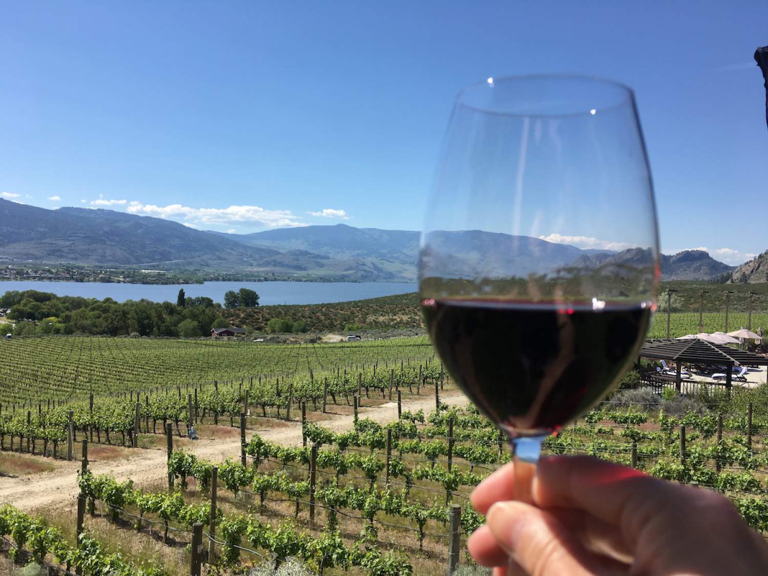 Terrasse du vignoble NKMIP Cellars, Vallée de l'Okanagan