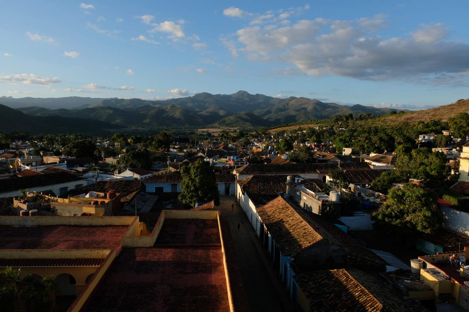 Panorama du clocher à Trinidad, Cuba