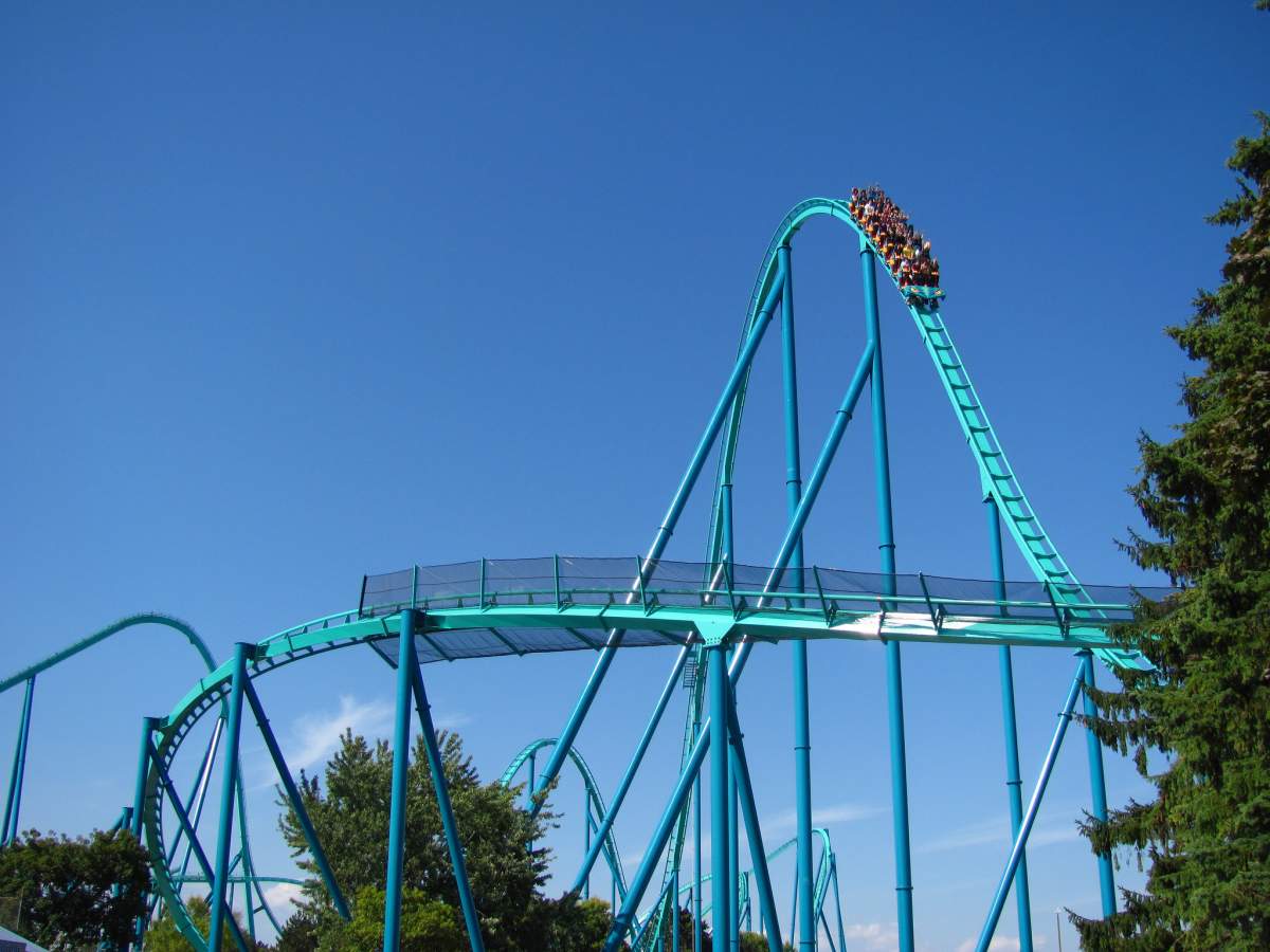 Rollercoaster at Canada's Wonderland in Toronto, Canada