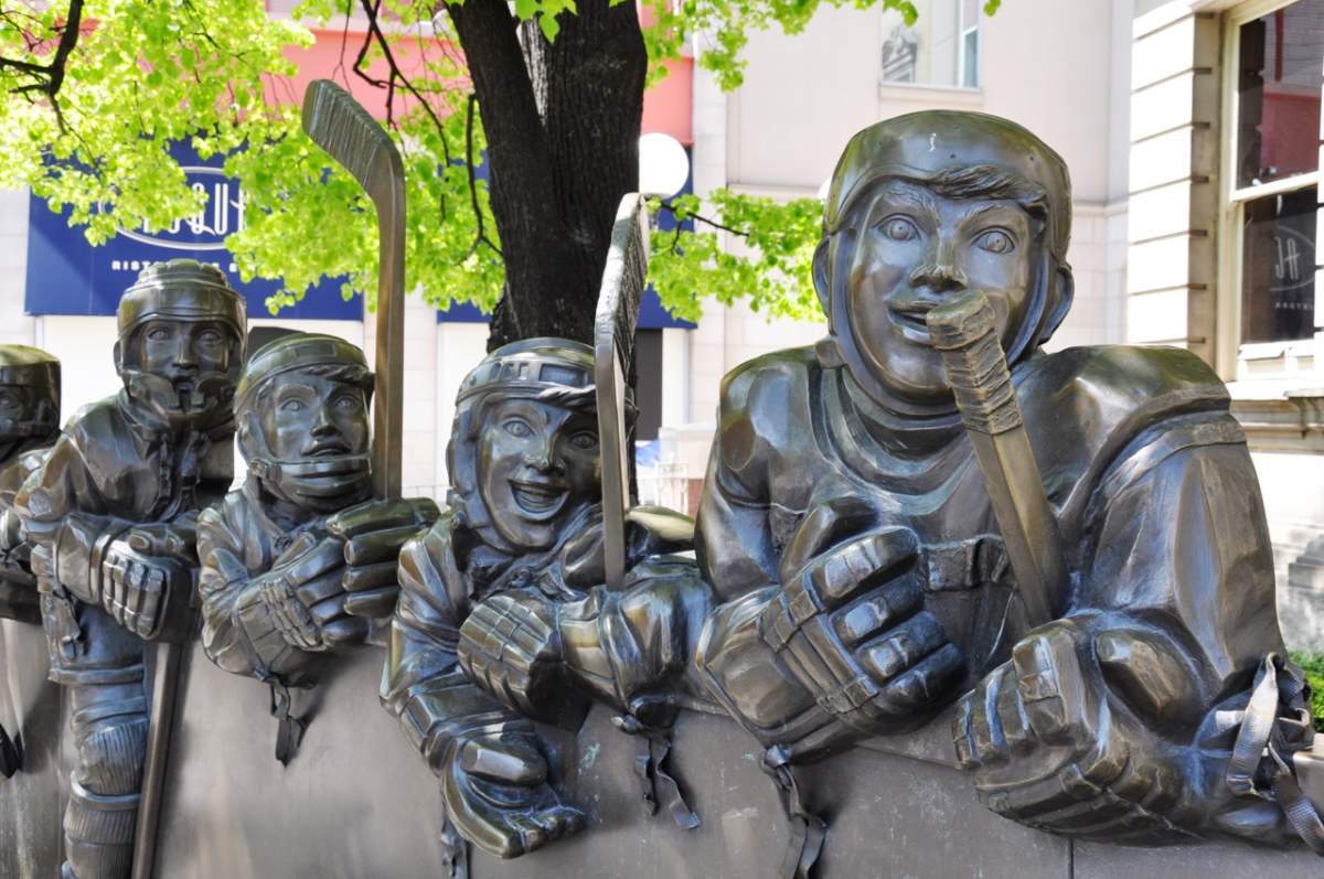Statue at the Hockey Hall of Fame in Toronto, Canada