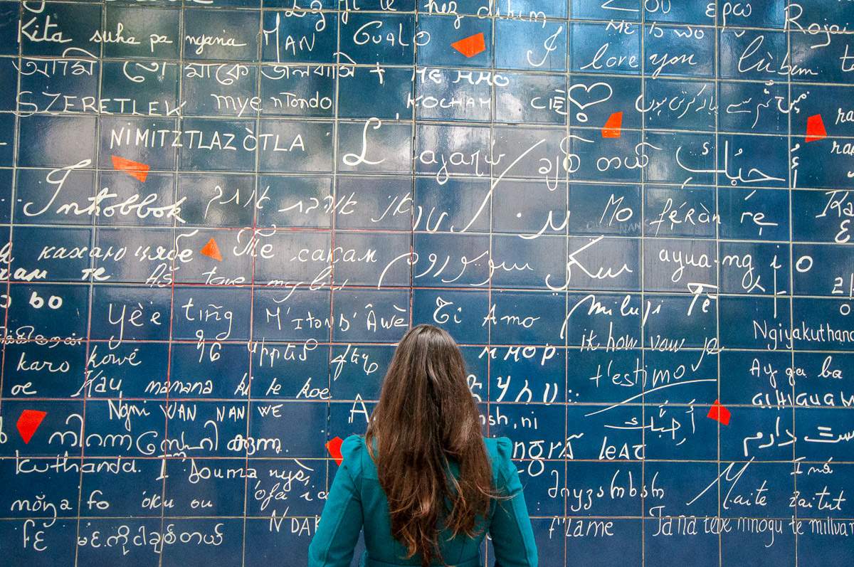 Mur des Je t'aime à Montmartre, France