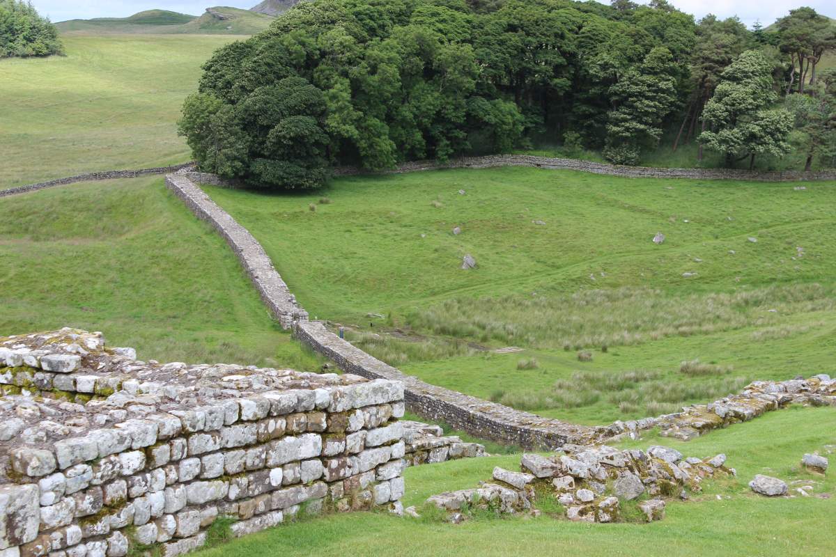 Portion préservée du mur Hadrien, Angleterre