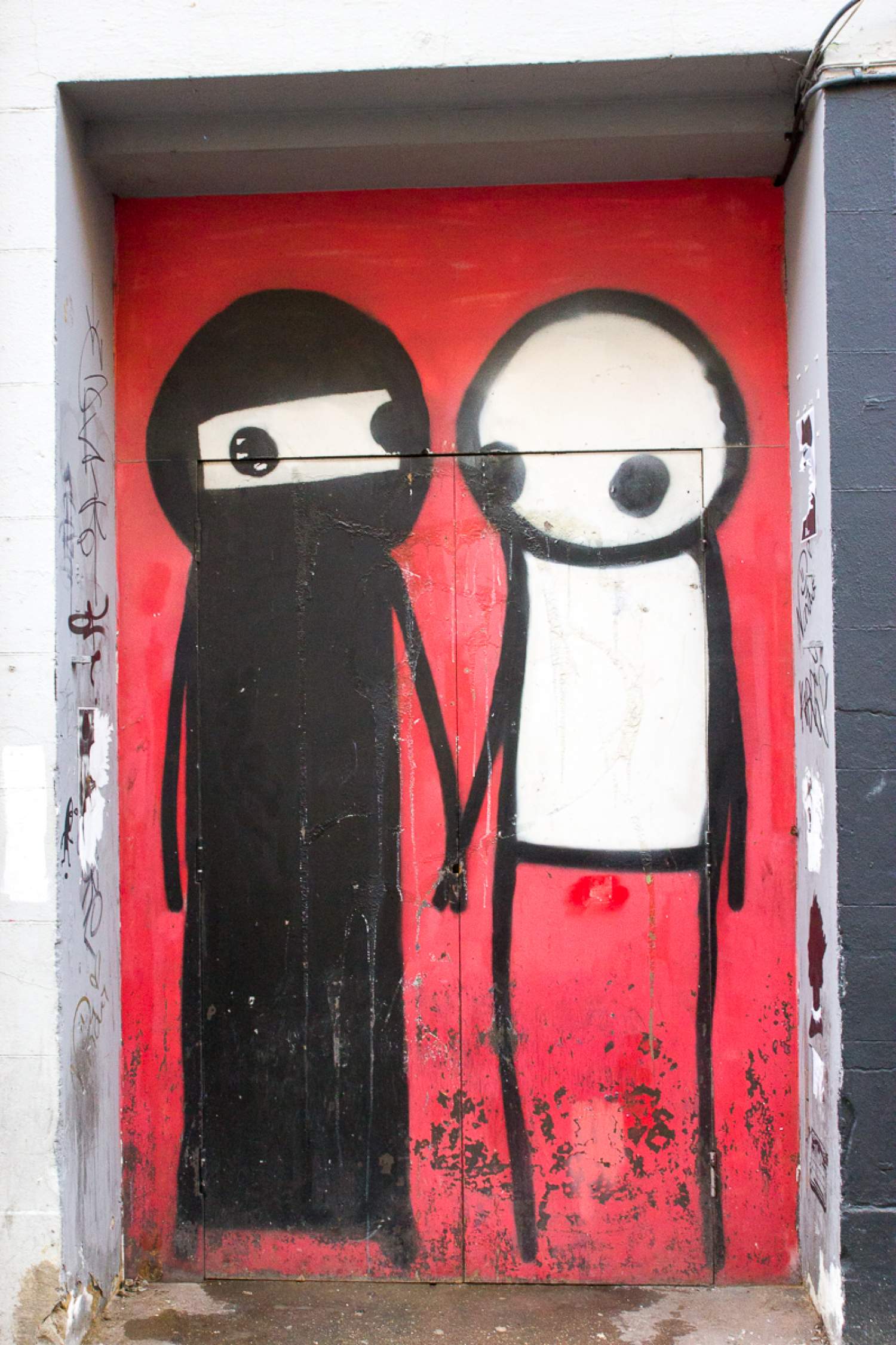 Graffiti de bonhommes, Londres, par Stik
