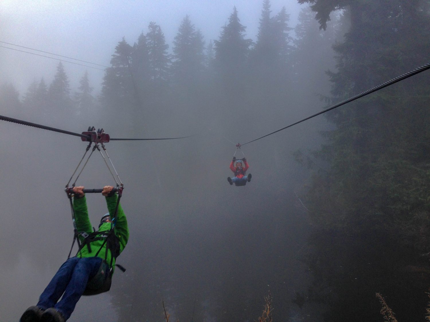 Grouse Mountain zipline - Vancouver un autumn