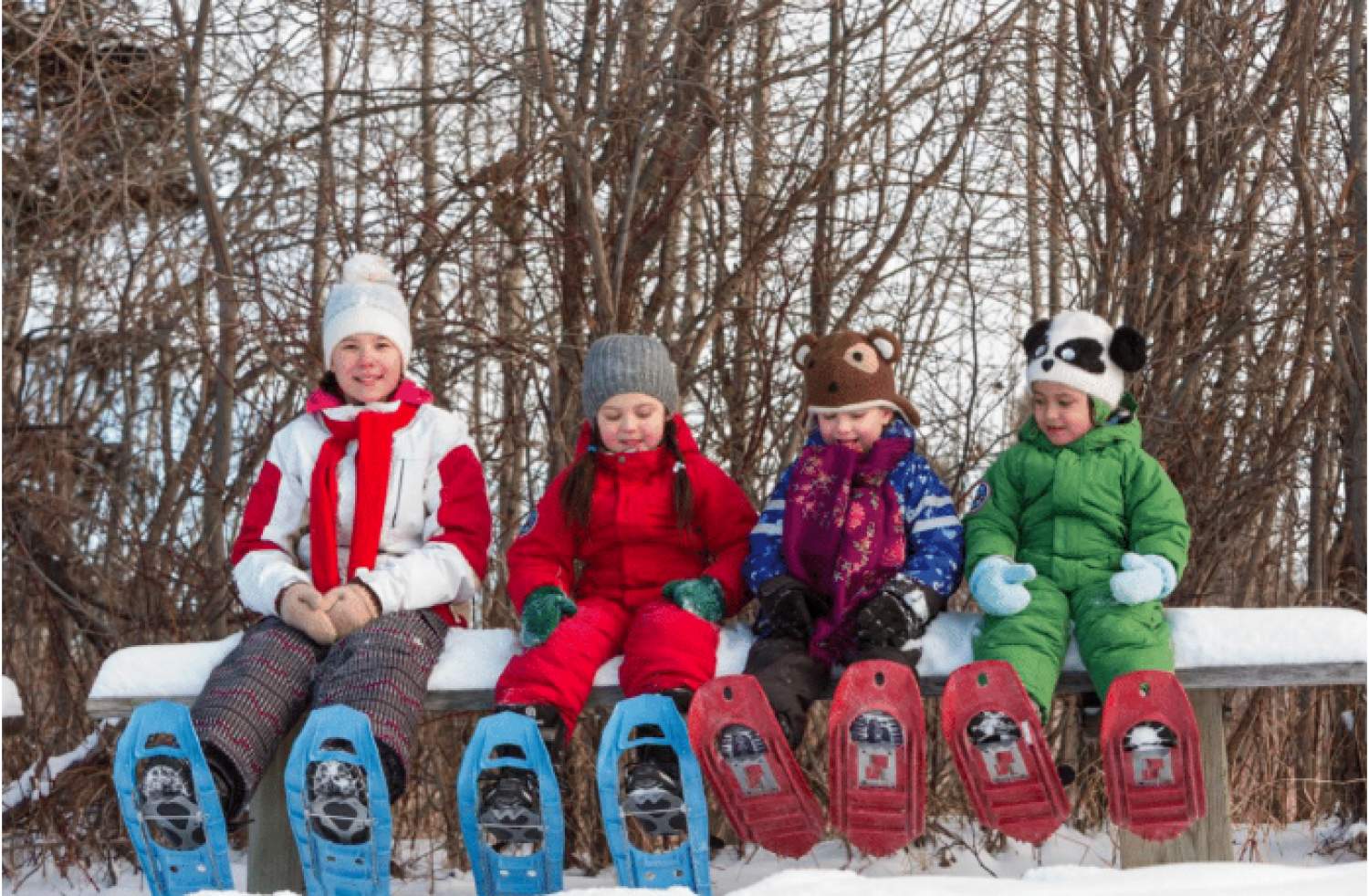 Snowshoeing with the kids in Edmonton