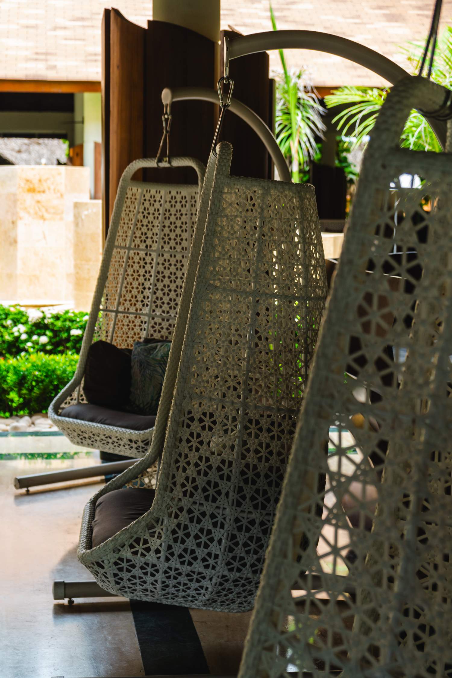 Hammocks at a resort in Dominican Republic