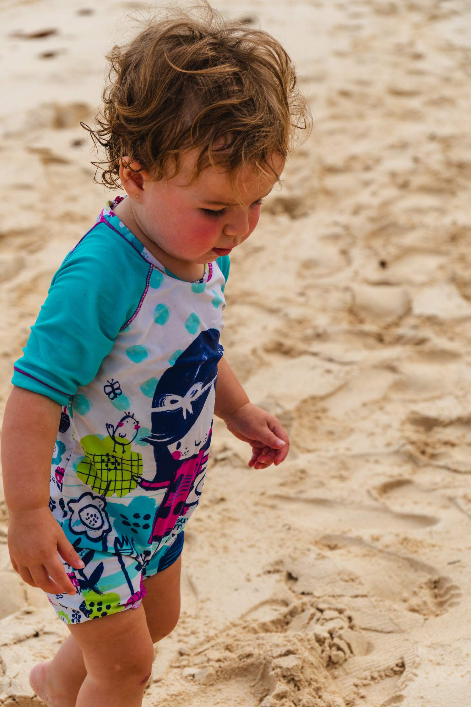 Kid on a beach in Dominican Republic