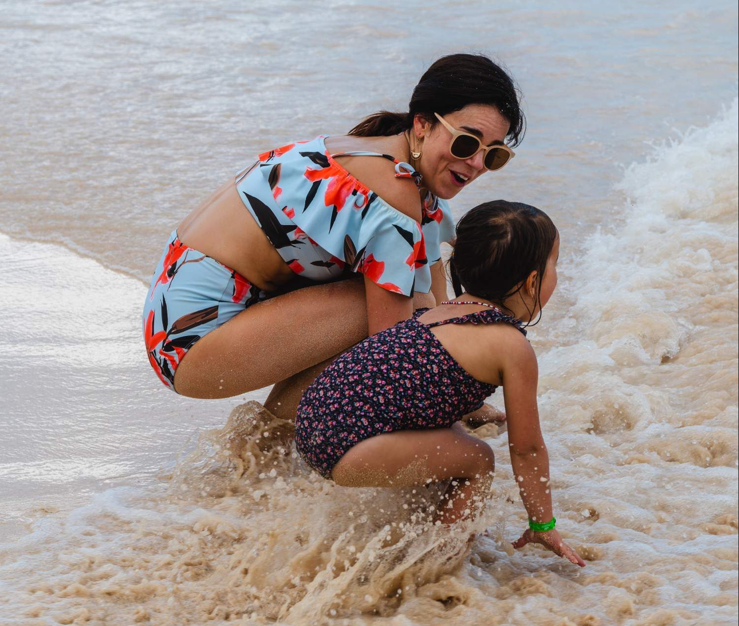 Playing in the waves in Dominican Republic