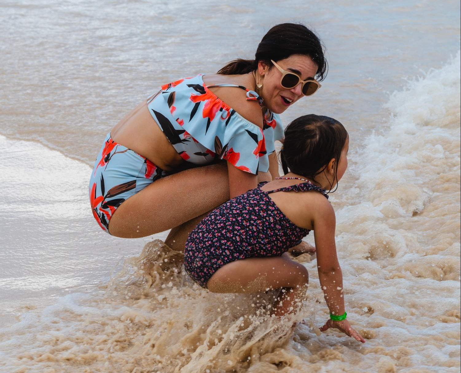 Playing in the waves in Dominican Republic