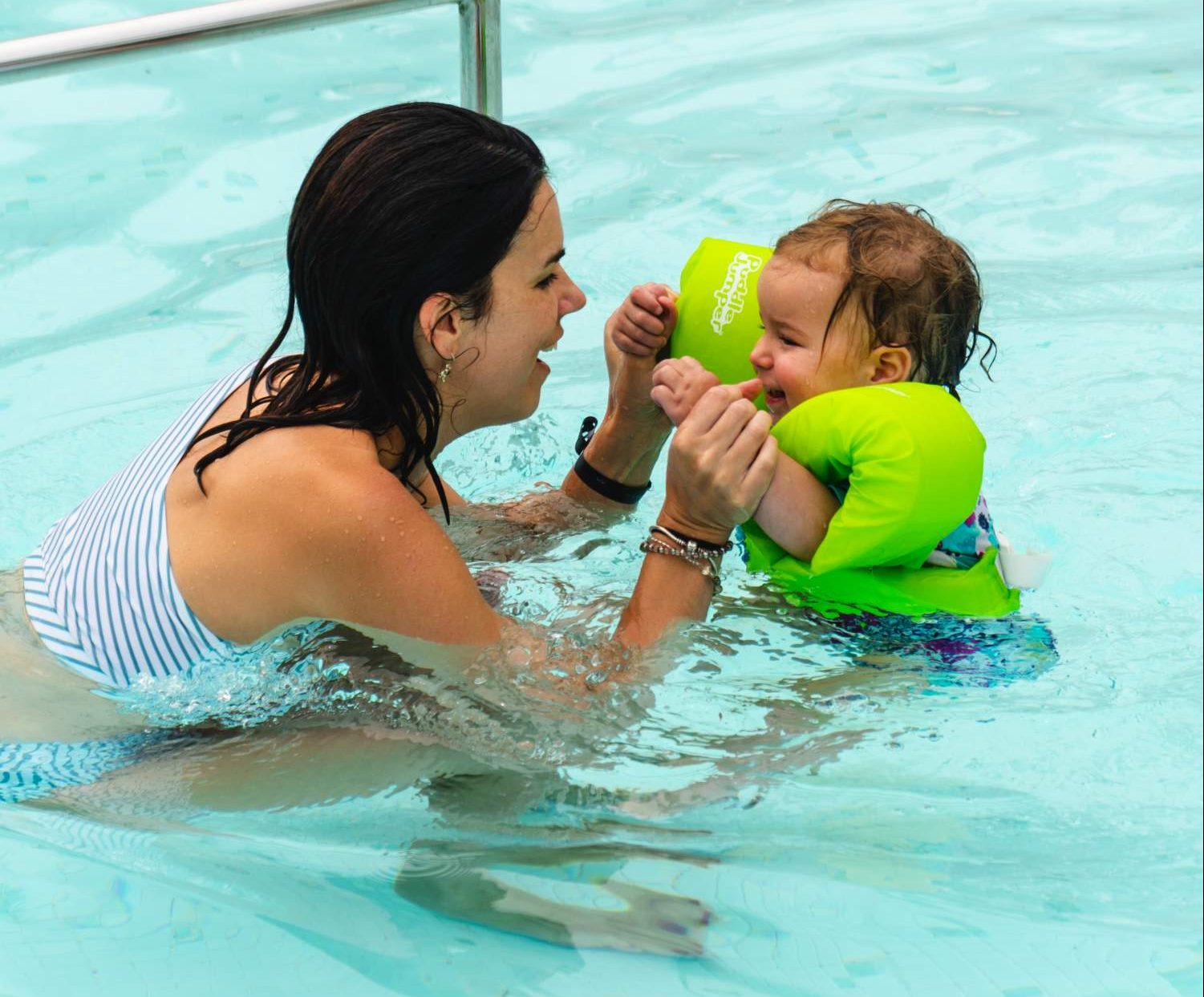 Playing in the pool in Dominican Republic