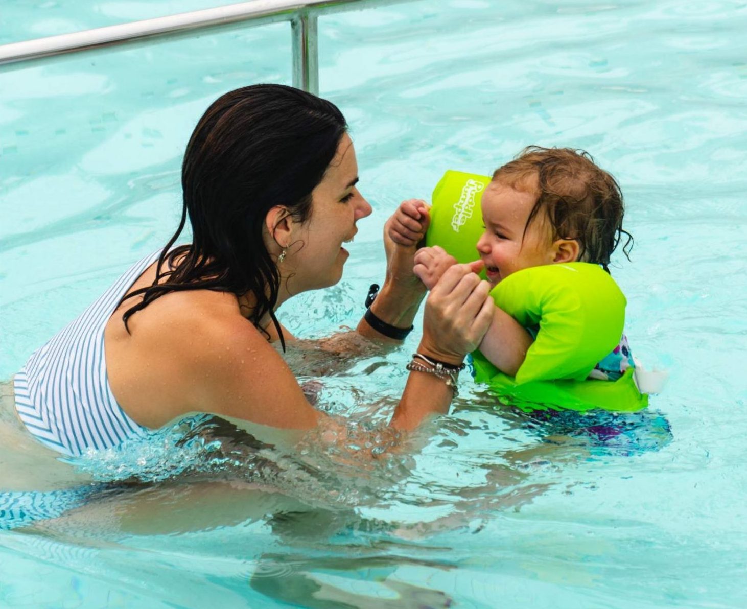 Playing in the pool in Dominican Republic
