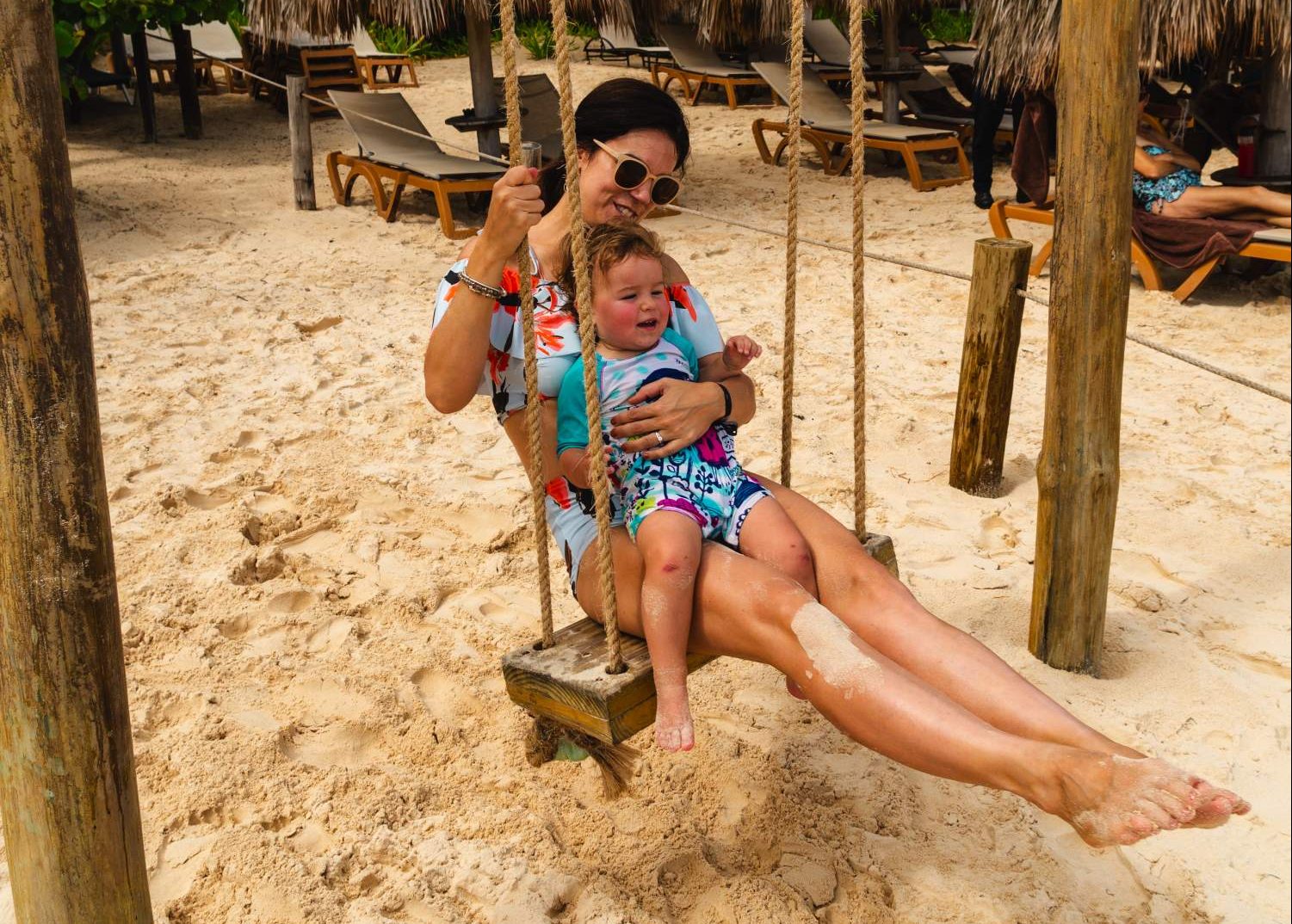 Swing on the beach in Dominican Republic