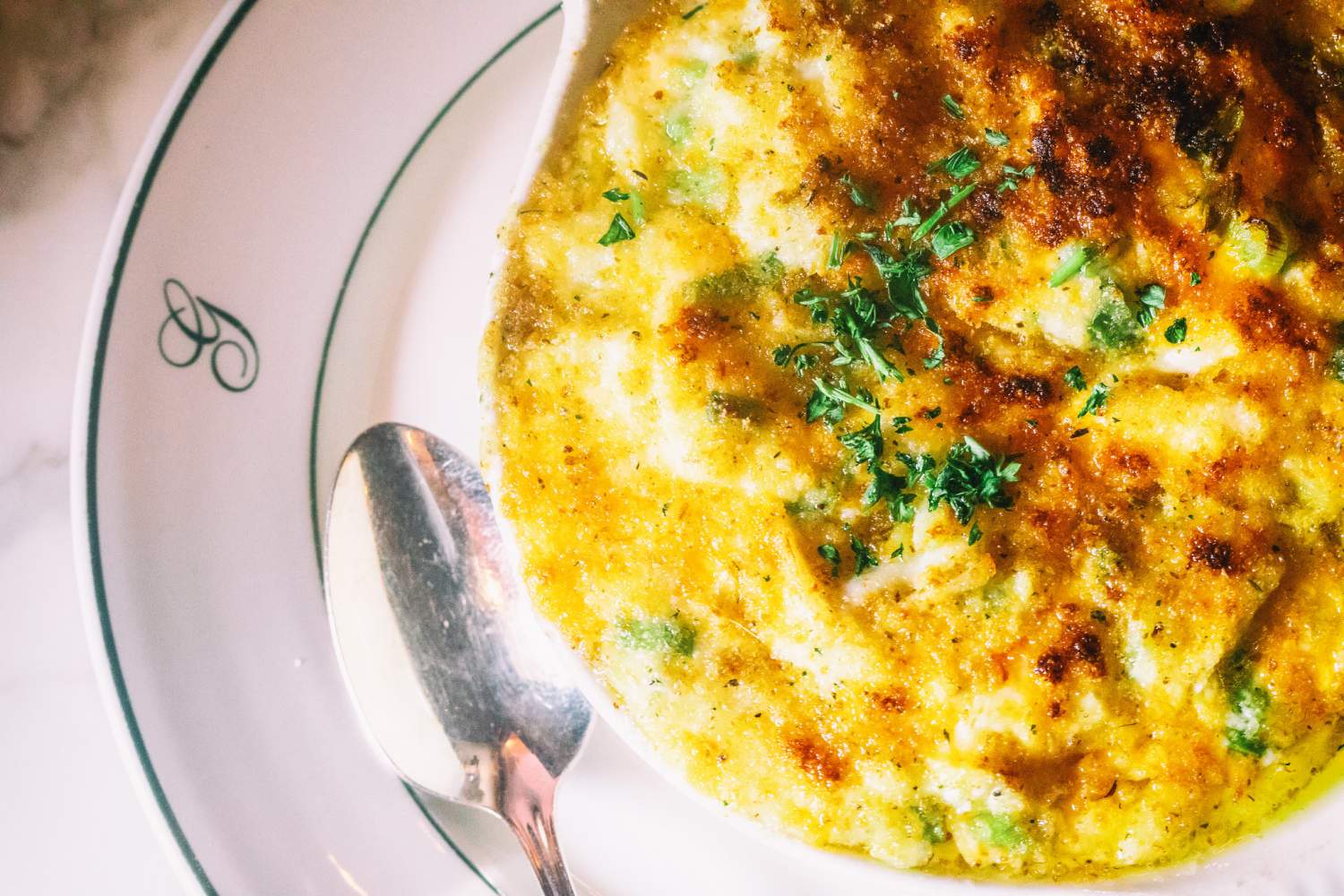 Crabmeat gratin at Galatoires, New-Orleans