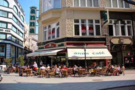 Anna Café's terrace brings you close to the street