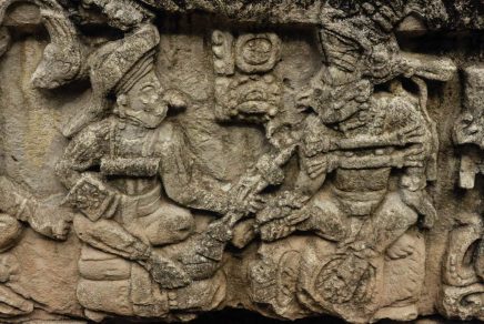 Gravure dans la pierre, bas relief, Ruines de Copan, Honduras