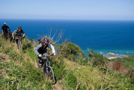 Mountain bike ride beside the ocean in Jamaica