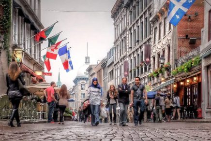 Street in the Old Montreal, Quebec, Canada