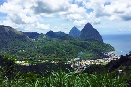 Panoramic view of the island of St-Lucia